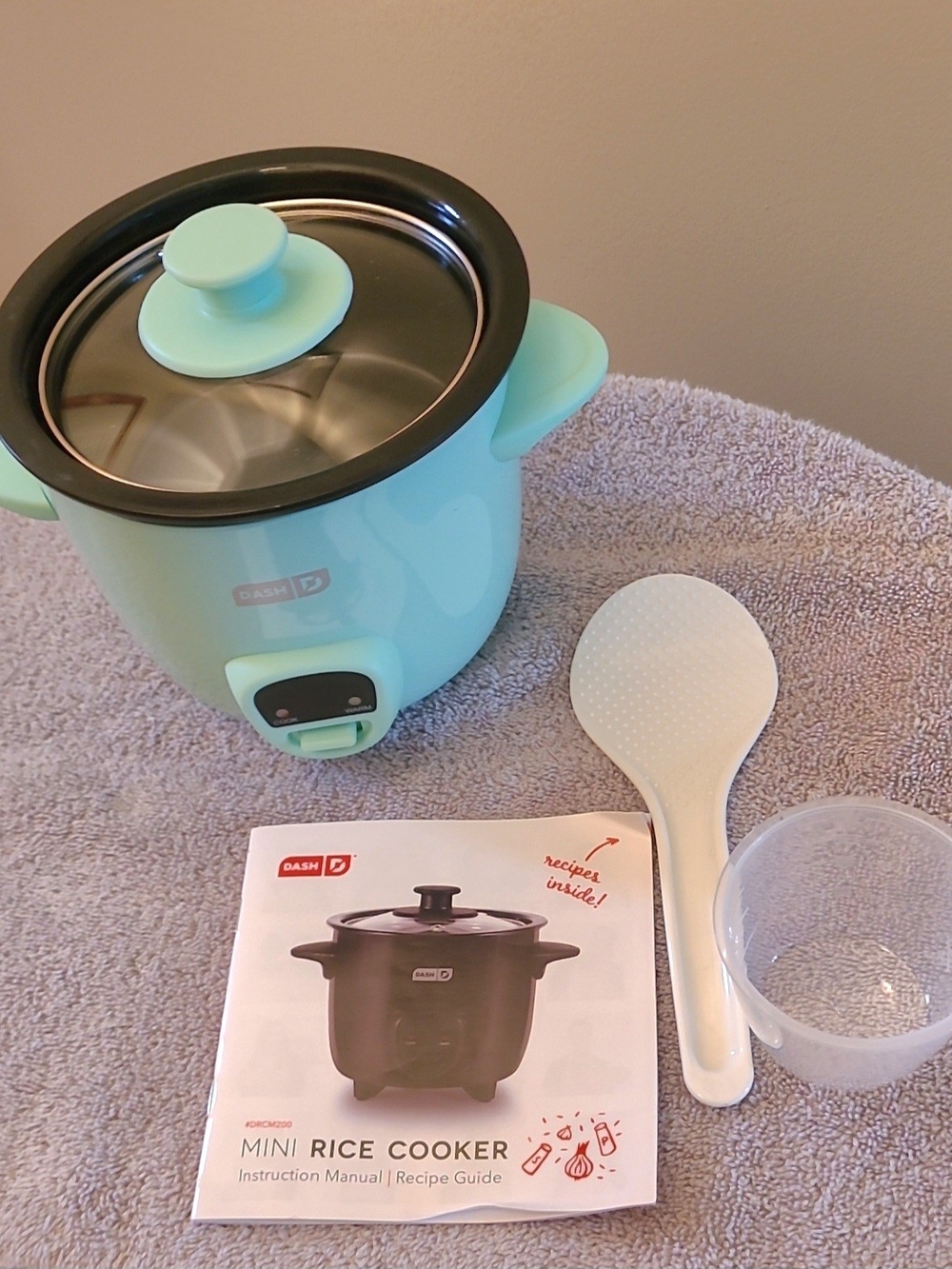Dash Mini Rice Cooker-Aqua-DRCM200GBAQ04